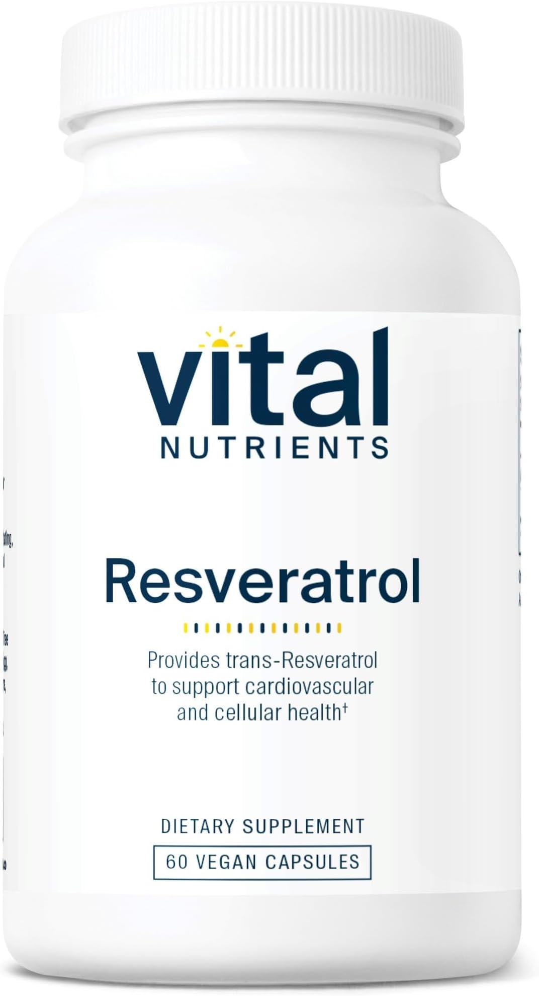 Resveratrol | Ultra High Potency Antioxidant | Trans Resveratrol for Cardiovascular and Cell Health Support* | Vegan Supplement | Gluten, Dairy and Soy Free | Non-GMO | 60 Capsules