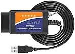 ELM327 with Switch 25k80, OBD2 USB Adapter Code Reader Vehicle Scanner Diagnostic Programmer Tool for Ford Mazda Windows