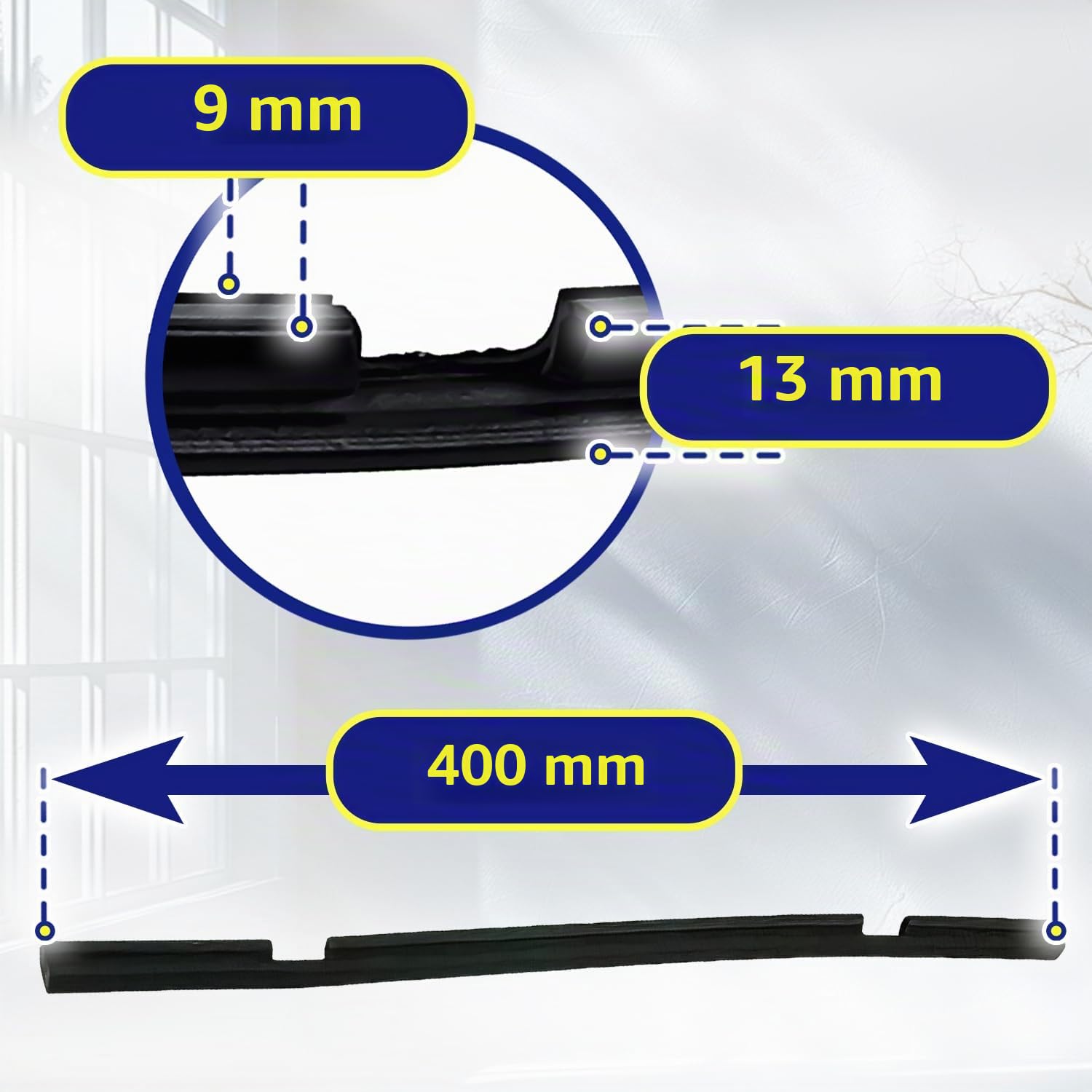 Dichtung Spülmaschine 400 mm mit dem Originalcode 1527401101 152740110/1 1527401408 152740140/8 für Electrolux für Zanussi für AEG - Türdichtung für Geschirrspüler - MADE IN ITALY - MONTERAL