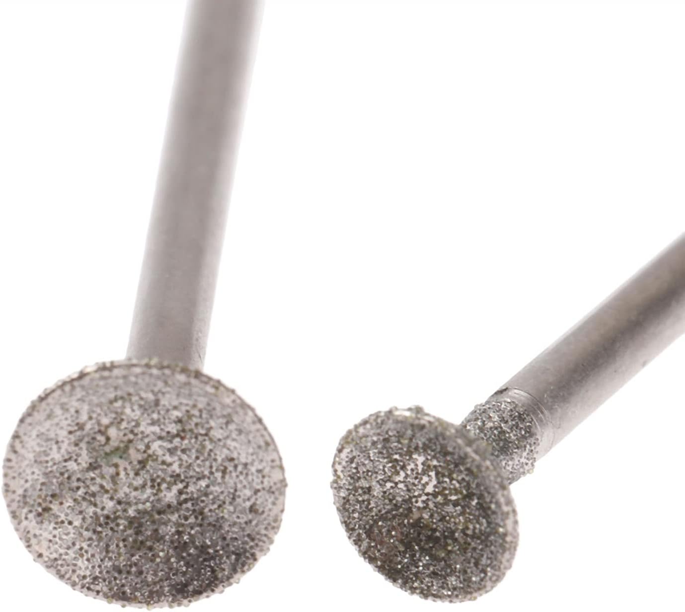 High Durability Diamond Grinding Head Diamond Grinding Head,7Pcs 2.35mm Shank 1-8mm Diamond Grinding Head Mounted Points Spherical Concave Jade Carving Burrs for Rotary Tool