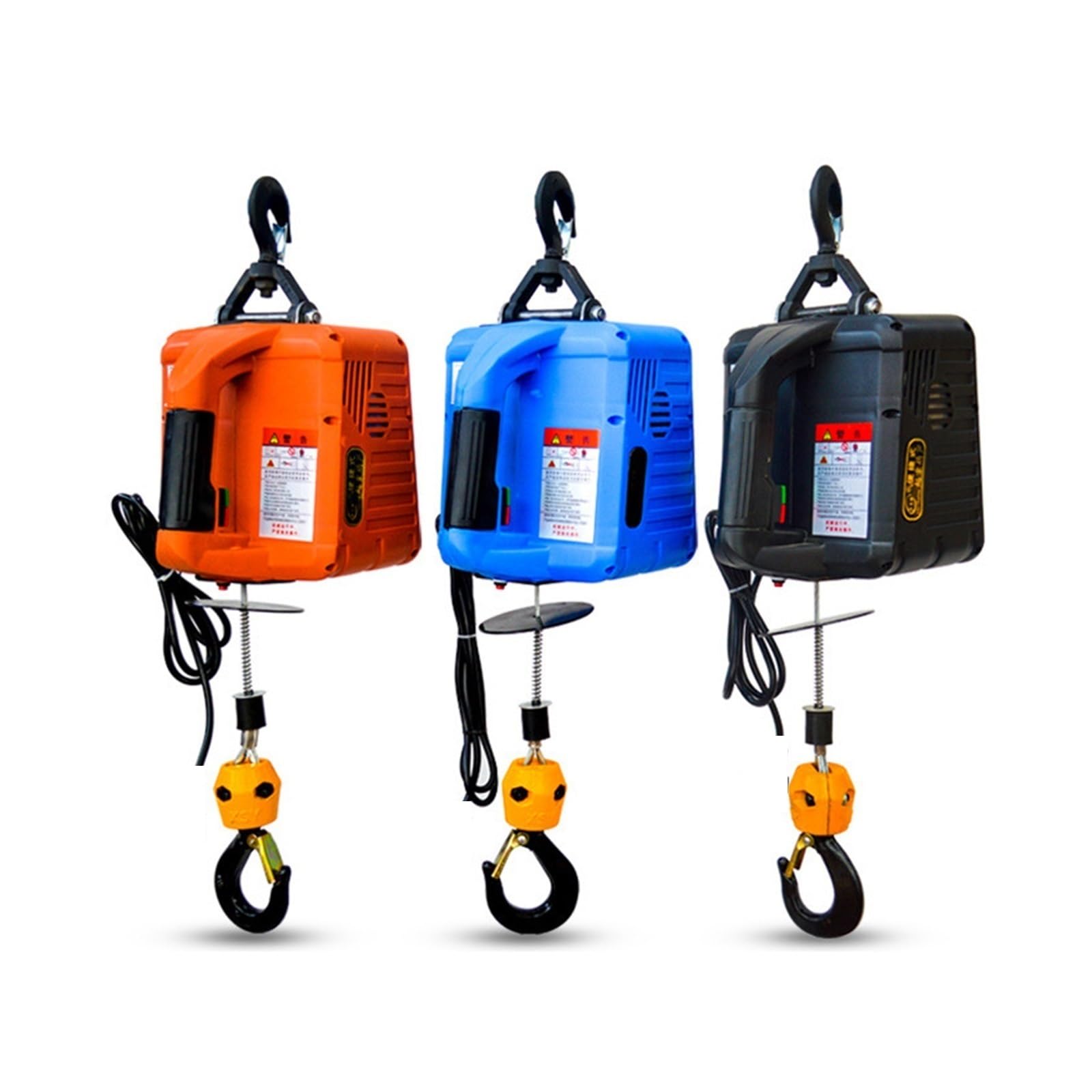 ALAIAS 500KG Electric Hoist Portable Electric Hand Winch Traction Block Electric Steel Wire Rope Lifting Hoist Towing Rope Easy To Use For Pros And Beginners (Size : Manual 19M)