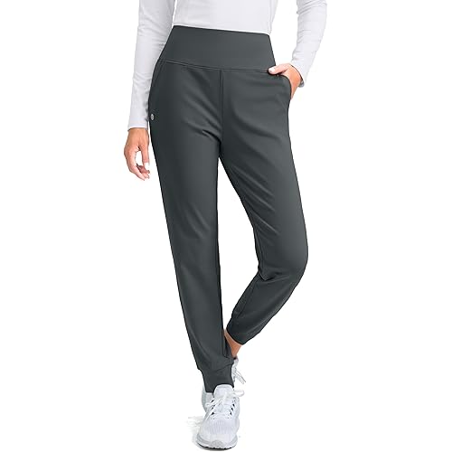G Gradual Women's Fleece Lined Joggers High Waisted Water Resistant Thermal Hiking Pants Cold Weather Sweatpants with Pockets