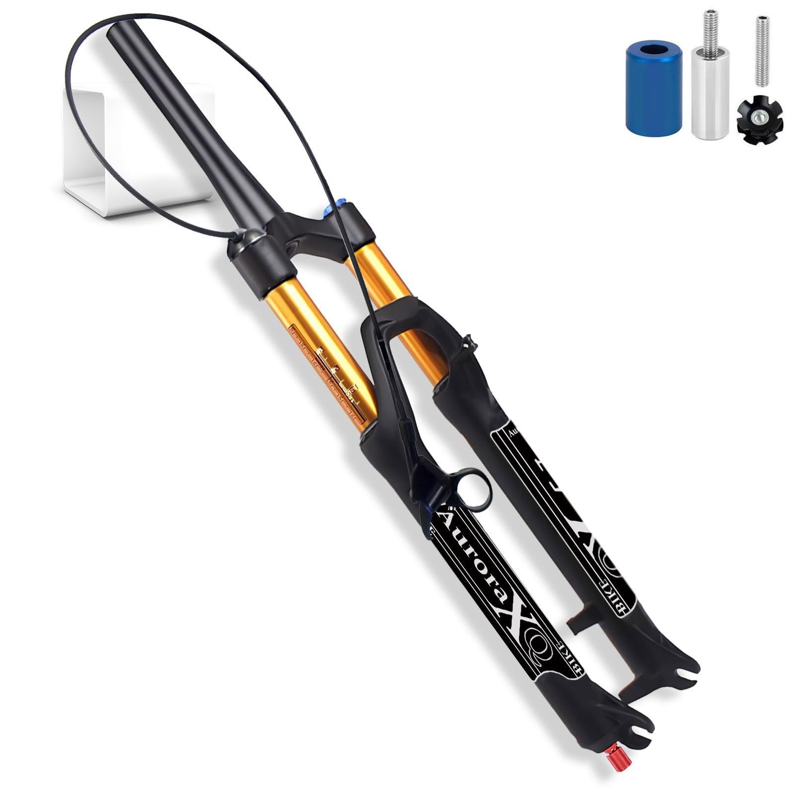 WIQUYBML Mountain Bike Air Fork 26/27.5/29 inch, 140mm Travel Inner Tubo 34mm, Bicycle Front Forks for XC AM Magnesium Alloy MTB Suspension