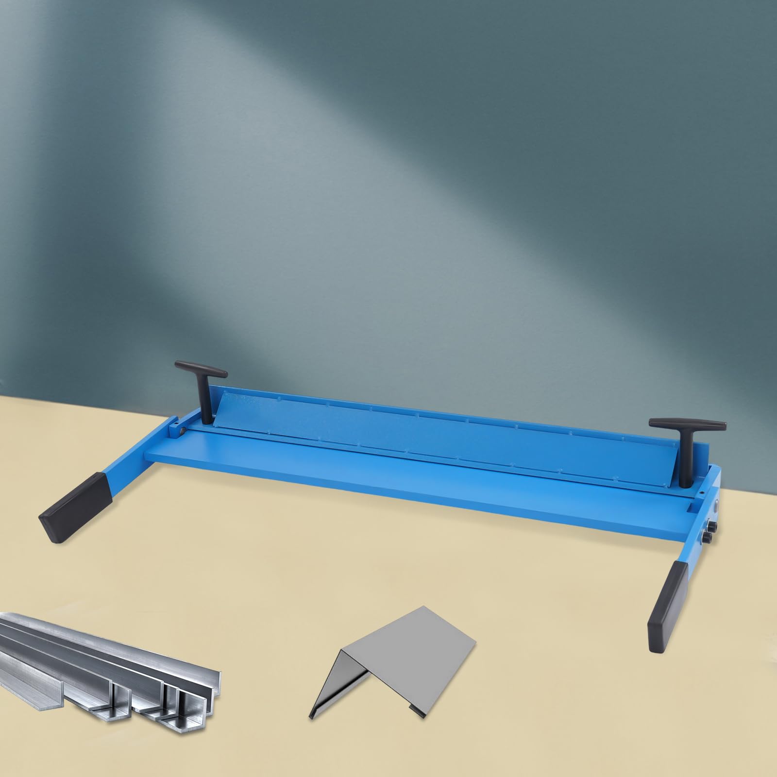120° 630MM Blechbiegemaschine, Kohlenstoffstahl 1-1.2MM Biegekapazität Manuell Schwenk Abkantbank Biegemaschine Abkantmaschine für Kohlenstoffstahl Kupferblech Aluminiumblech Werkstatt