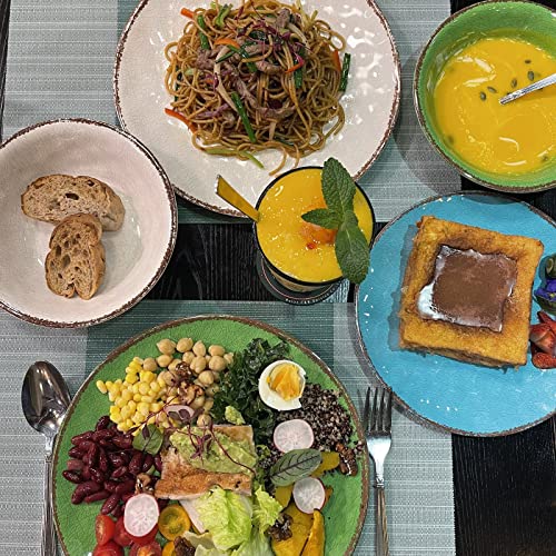 Lehaha Rustic Farmhouse 12 Piece Melamine Camping Dinnerware Set, Plates And Bowls Sets, Indoor And Outdoor Use, Lightweight And Unbreakable Kitchen Dishes Set For 4(Grey) #TOP7