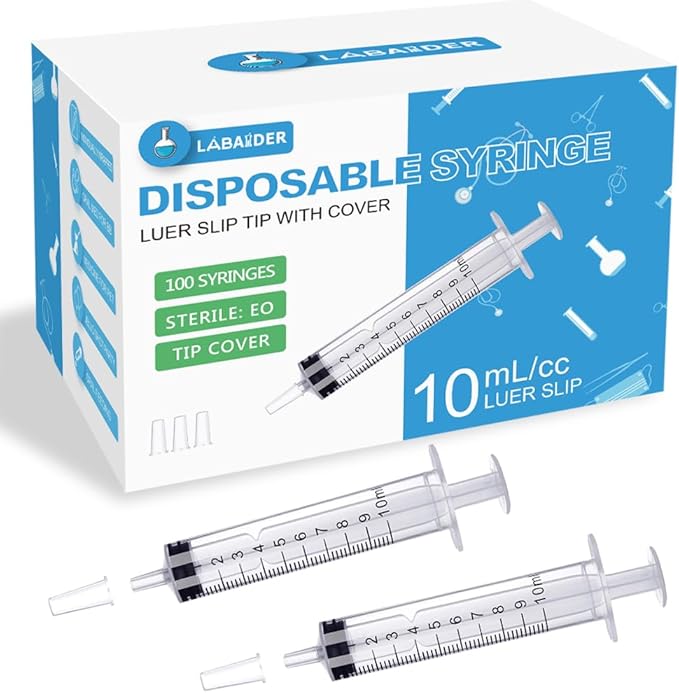 10ml Syringes with Cap for Jello Shots Oral Medicine Liquid Feeding