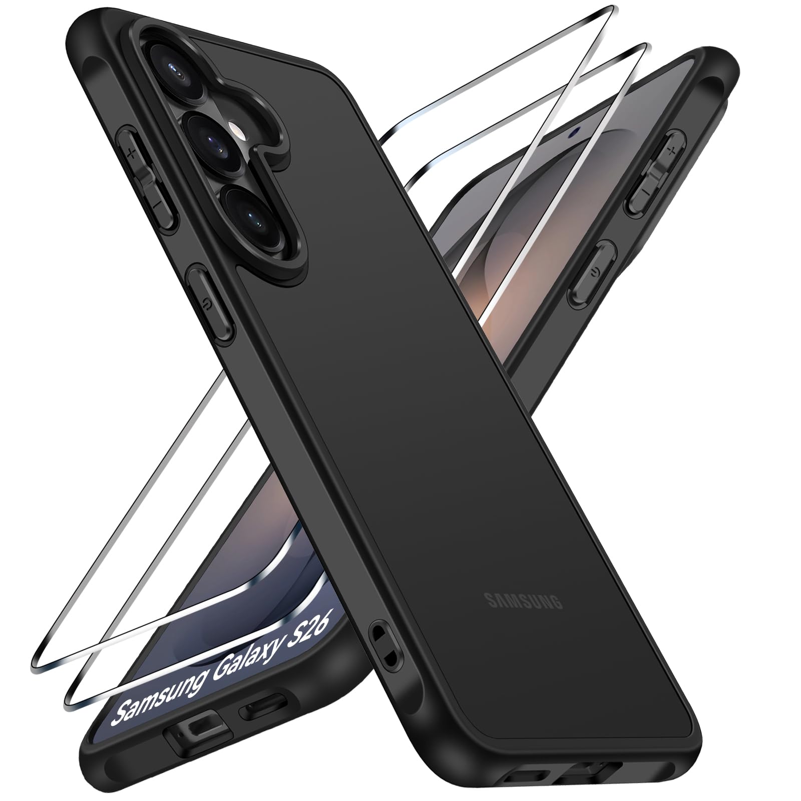 ivoler Coque pour Samsung Galaxy S26 5G avec 2 Pièces Protection, Anti-Jaunissem