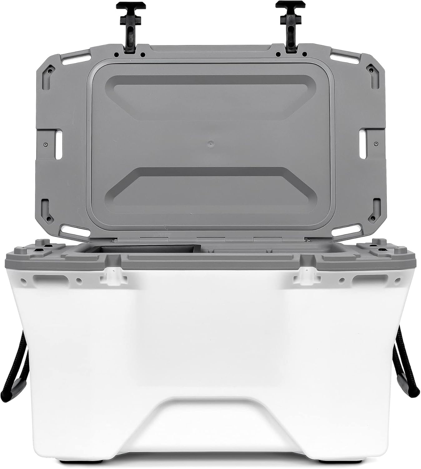 Camco Currituck White and Gray 30 Quart Cooler - Rugged Exterior Made for Camping, Hunting, Fishing and Tailgating - Comes with Cooler Basket (51710), White Exterior - Gray Interior