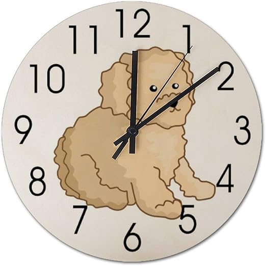 Amazon Co Jp Hayoe 少しトイプードル イラストレーシ 掛け時計 時計 ウォールクロック クロック 壁掛け時計 新築祝い プレゼント お祝い 結婚祝い 40x40cm ホーム キッチン