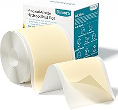 Dimora Medical Grade Hydrocolloid Bandage Roll (2in*16ft), Highly Absorbent Hydrocolloid Dressings for Wound Care, Burn, Blister, Pimple Patches for Acne Care, Waterproof & Cut to Size