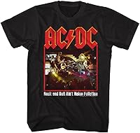 Vista 1 de ACDC Hard Rock Band Rock n Roll Ain't Noise Pollution Onstage Adult T-Shirt Tee