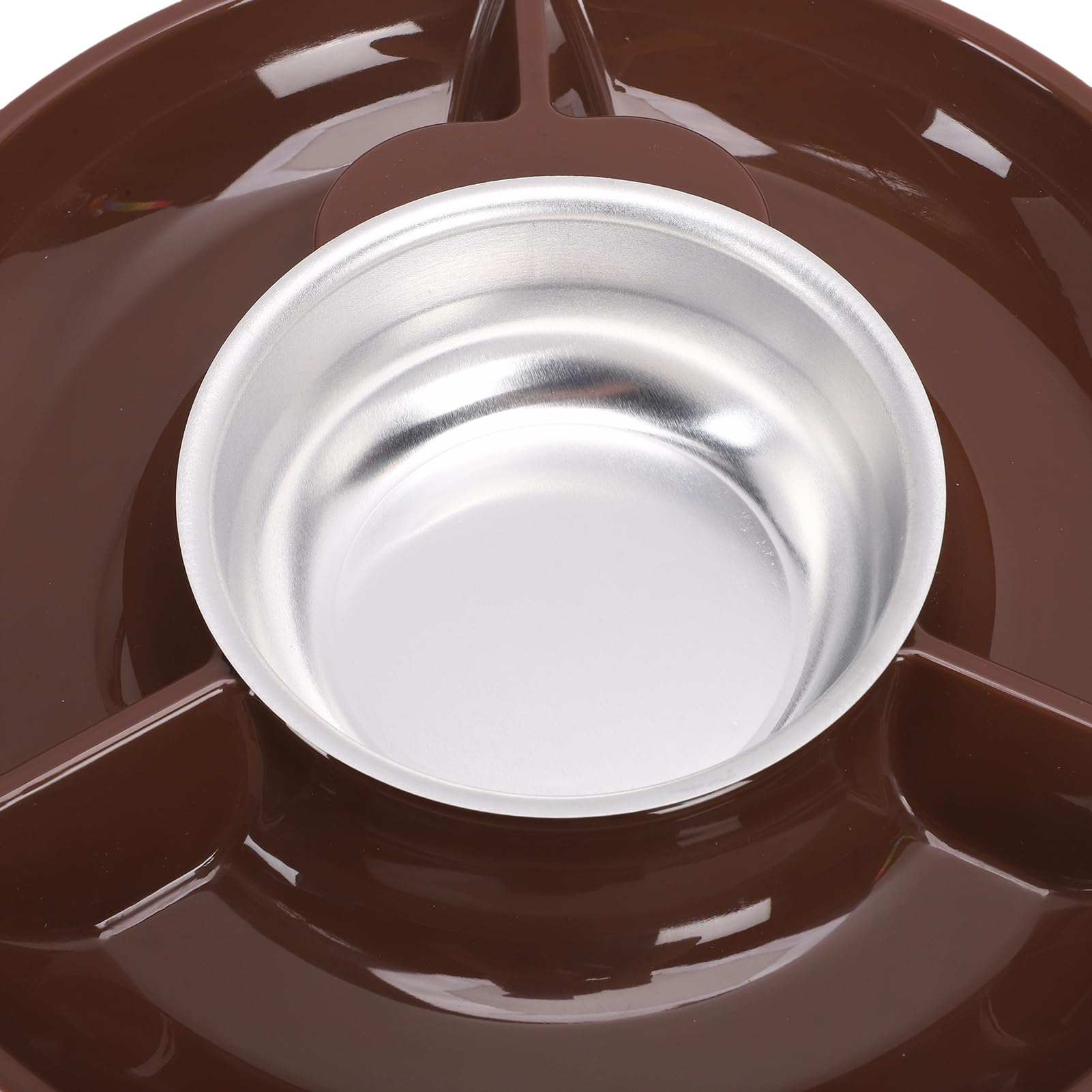Fockety Pentola Elettrica per Fonduta, Versatile Pentola per Sciogliere il Cioccolato, Fonditore per Cioccolato con Ciotola Rimovibile in Acciaio Inossidabile e 6 Forchette (Spina europea 220 V)