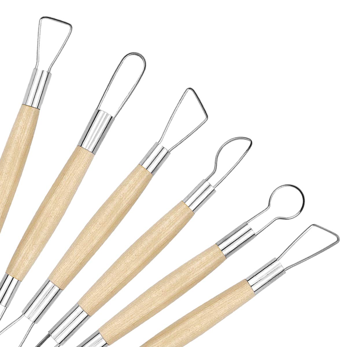 Strumento per tagliare la scultura in ceramica strumento per tagliare i denti a doppia testa in acciaio inossidabile per raschiare e tagliare strumenti in argilla
