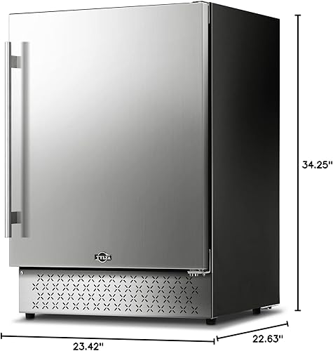 Vista 211 de Tylza Refrigerador de vino de doble zona, refrigerador de vino y bebidas de 24 pulgadas integrado o independiente, nevera de cerveza de vino debajo