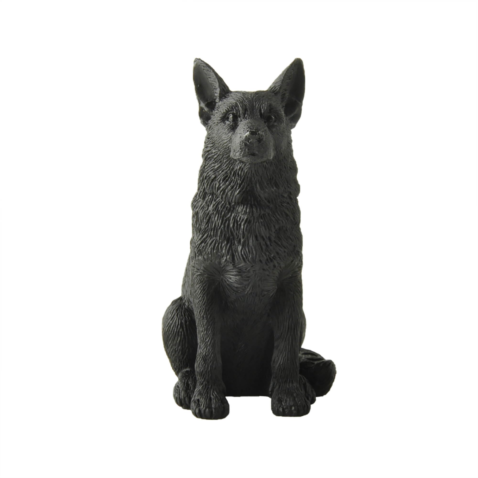 3.5" Black German Shepherd Dog Figurine - Elegant Resin Dog Statue, Holiday Stocking Stuffer, Gifts for German Shepherd Lovers, Pet Memorial or Home Office Décor