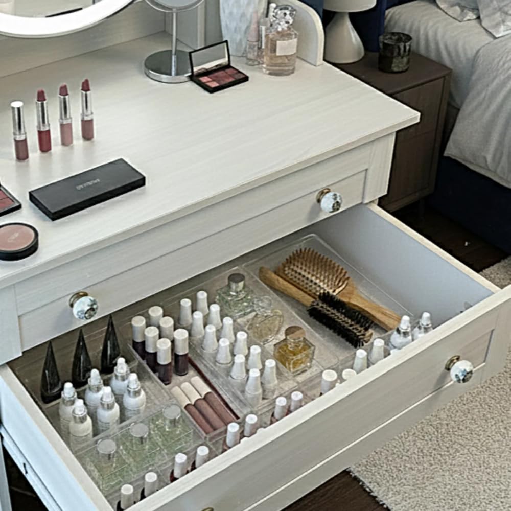 Modüler Organizer Set Takı Aksesuar Düzenleyici Çekmece İçi Makyaj Organizer Kristal (12'li)
