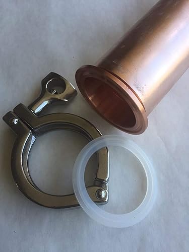 Miniatura 6 de COLIBROX 2 "cobre tri abrazadera virola barril de cerveza todavía adaptador se adapta a 2 "tubo de cobre sin abrazadera