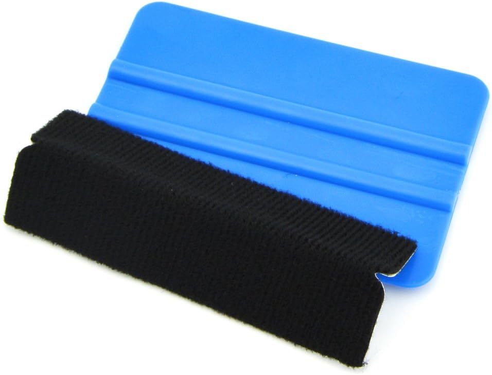 FOSHIO 20PCS Black Standard Pre-Cut Self-Adhesive Squeegee Fabric Felt Replacement for 4Inch Squeegee Car Vinyl Application Tools Tint Tool Scraper Auto Vinyl Wrap Tools