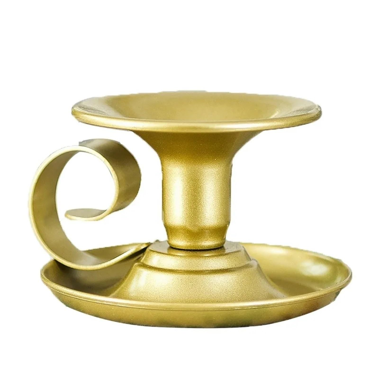 Iron Candle Holders Candlestick Metal Iron Simple Holder Single Head Candle Base Tabletop Holders(Golden -2pcs)