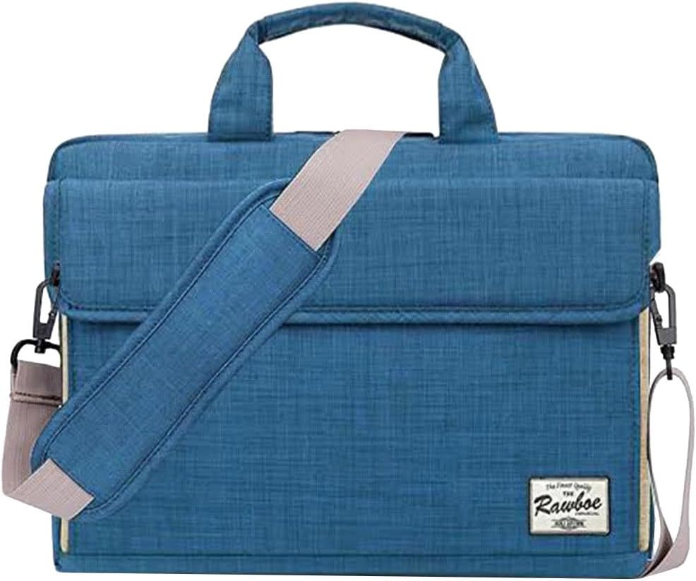 Laptop Bag 15-15.6 inch Rawboe Oxford Fabric Portable Laptop Sleeve Case for Men/Women Messenger Bag for Apple MacBook Pro/Lenovo/Samsung with Shoulder Strap and Multiple Pockets - Ocean Blue