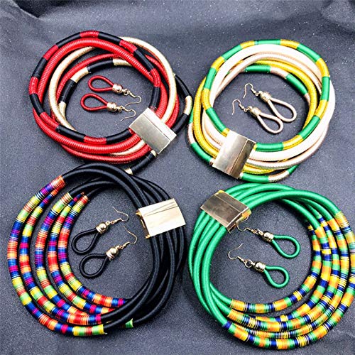 JENPECH Colar com Pingente de Strass Corrente de Clavícula Joia Feminina, Multicamadas Trançadas Exa