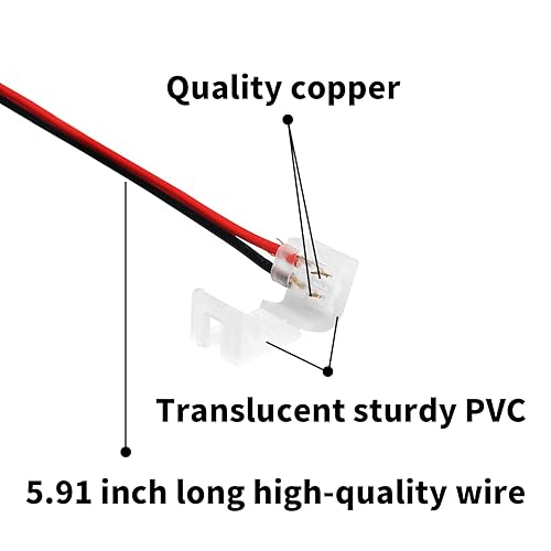 Miniatura 2 de iNextStation Kit de accesorios de conector sin soldadura LED de neón para 0.236x0.472 in 12V LED Neon Strip Lights Connect, DIY Neon Sign