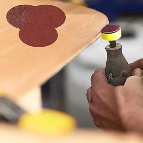 Miniatura 24 de 100 piezas de lija de 1 pulgada de grano 60 de gancho y bucle lijadora de disco de lijado para taladro amoladora herramientas rotativas
