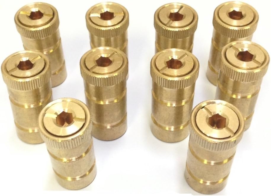 COLIBROX 10 Pack Swimming Pool Brass Deck Anchor for Pool Cover Screw in Type for Concrete Decks