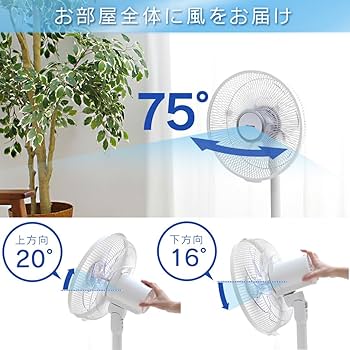 Amazon.co.jp: Iris Ohyama Fan, Living Room Fan, DC Motor