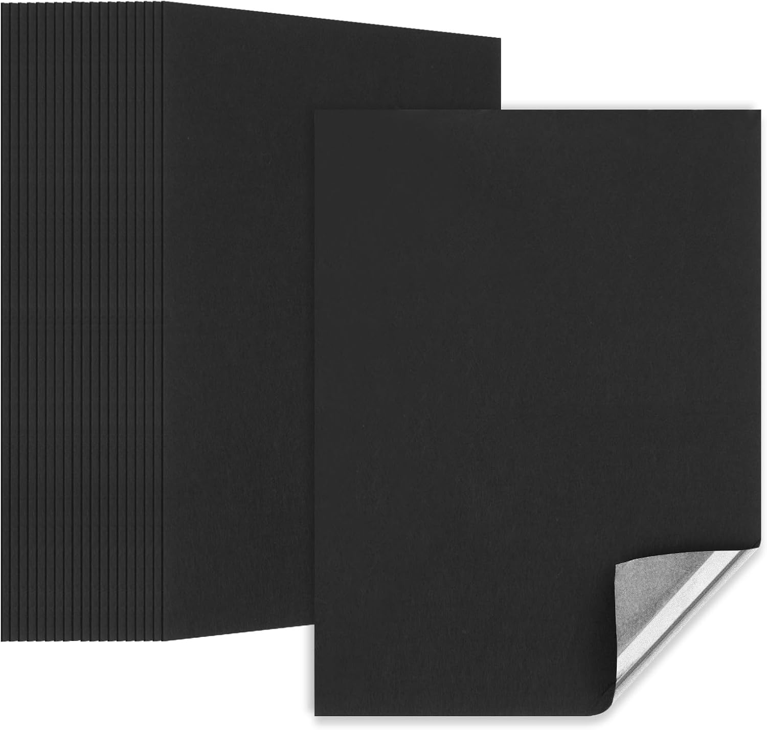 WILLBOND 20 Pcs Self-Adhesive Disposable Car Floor Mats, 15.7"x19.6" Black Felt with Adhesive Backing, 1mm Thick, Universal Match Floor Protectors for Car Detailing, Wash, SUV & Truck Detailing