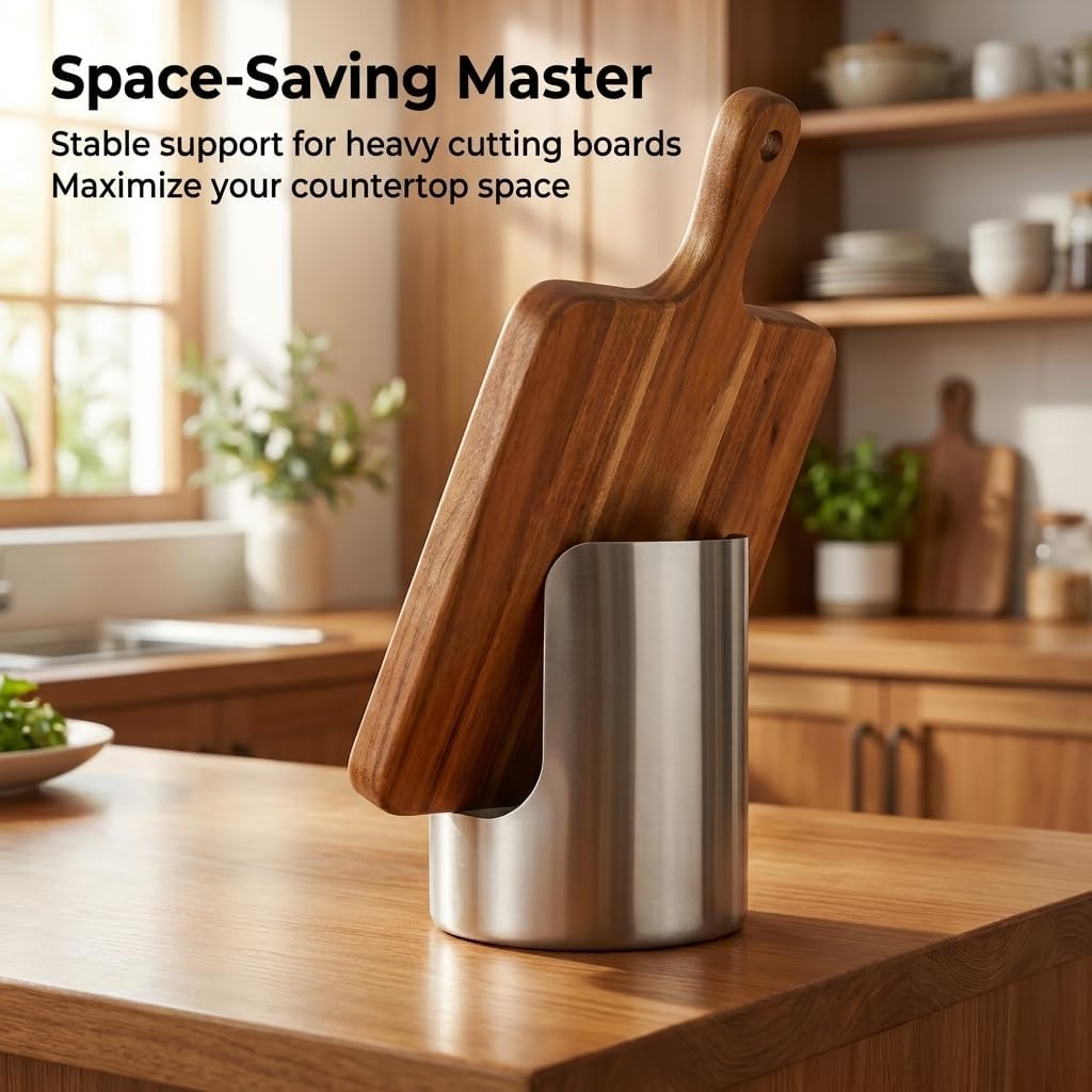 Stainless Steel Kitchen Utensil Holder, Spoon Rest and Pot Lid Stand