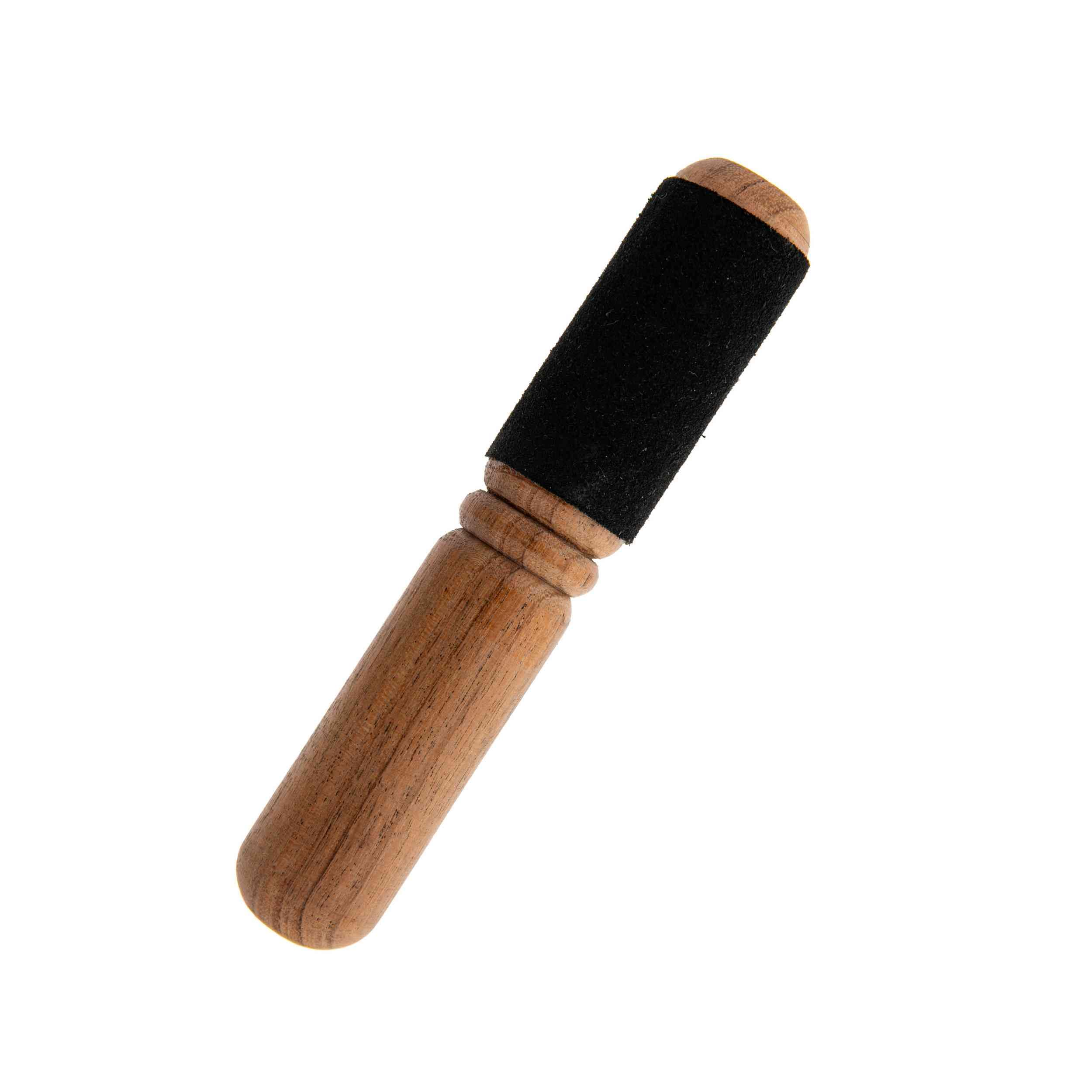 NKlaus 18 cm Singing Bowl / Clapper with Leather Handle, Ideal for Precise and Gentle Singing Bowl Sounds Durable and Robust