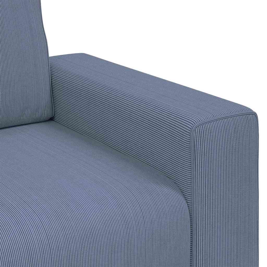 vidaXL Sofá de Dos plazas Azul, 180x77x82 cm, Tela de Pana