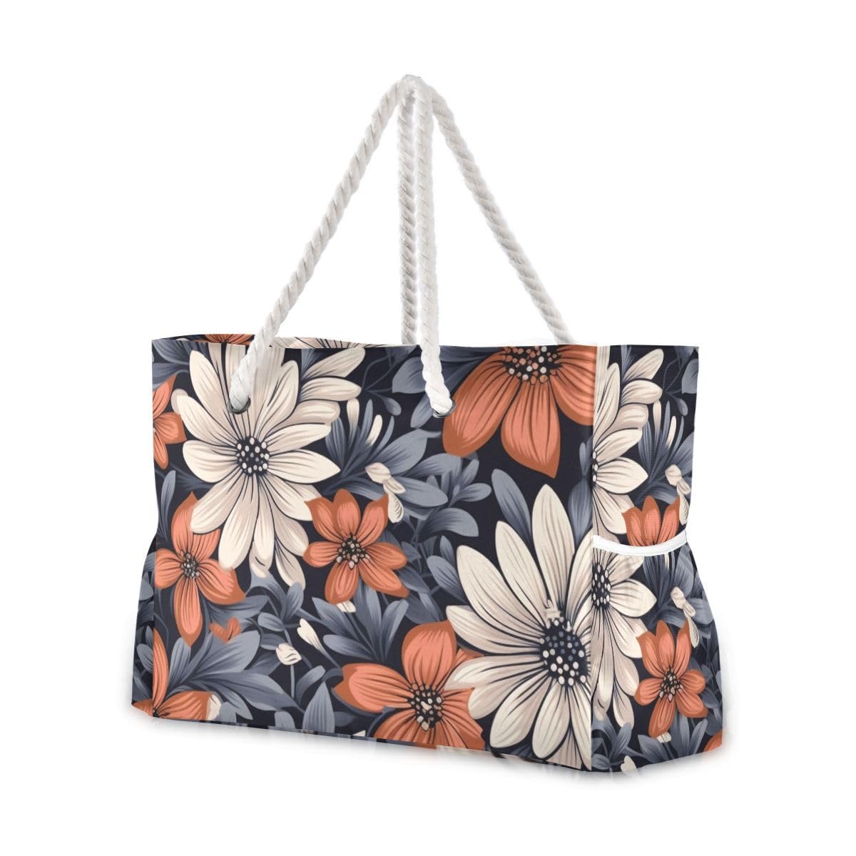 senya Large Beach Shoulder Bags Canvas Tote Water Resistant for Gym Travel Daily