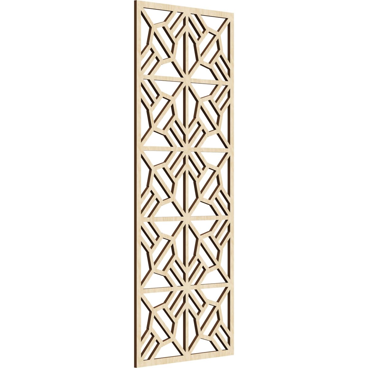 19 3/8"W x 49 3/8"H x 3/8"T Auburn Decorative Fretwork Wood Wall Panels, Birch