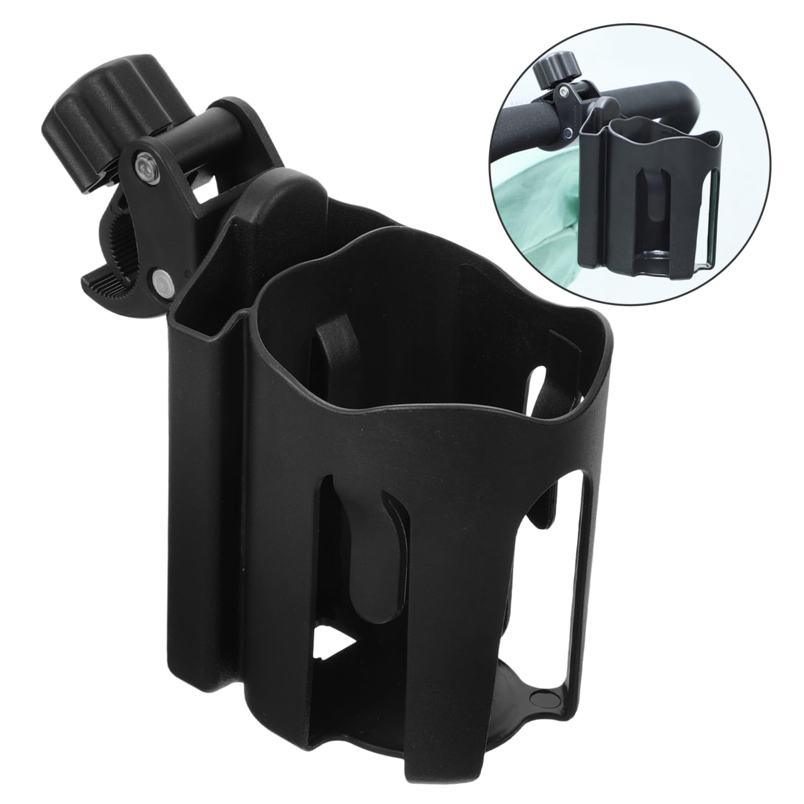 minkissy 3 Pezzi Portabottiglie Per Bici Portabicchieri Walker Adulto Portabibite Per Passeggino Accessori Per Sedie a Rotelle Tazza Coppa Bici Plastica Abs Black