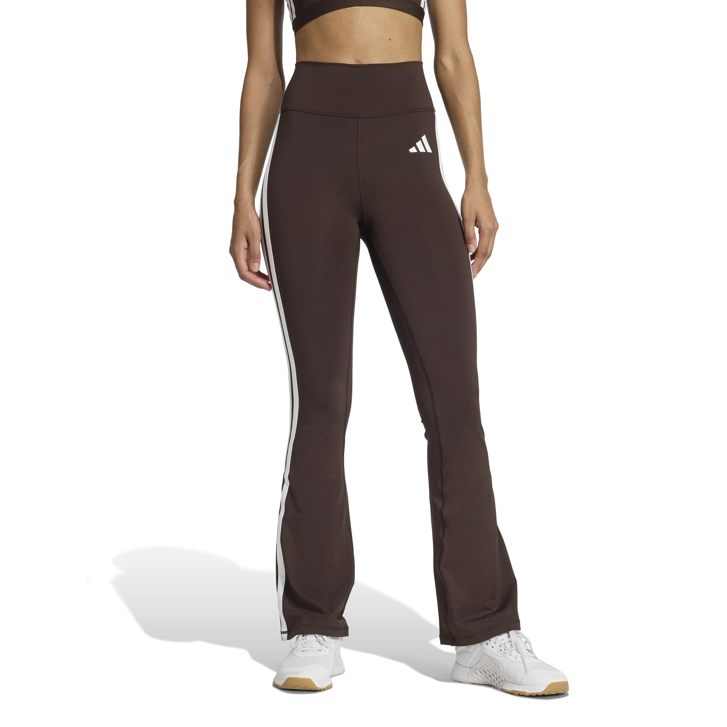 Adidas Damen Strumpfhose (1/1) Optime Essentials 3 Stripes Flared Leggings