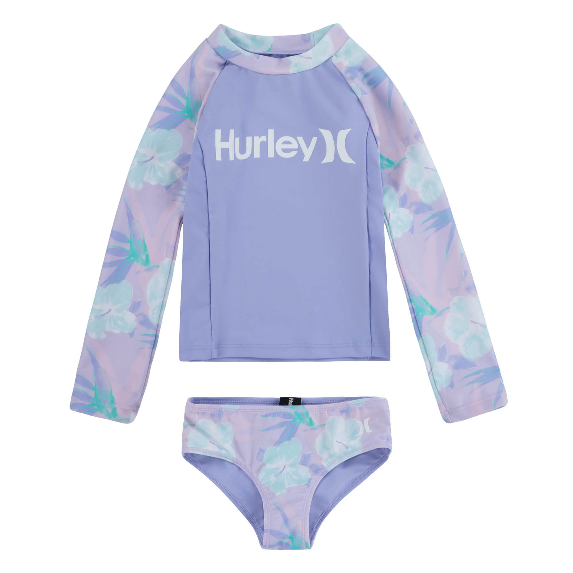 Hurley Hrlg 2 Piece Rashguard Set Traje de baño de Dos Piezas Niñas