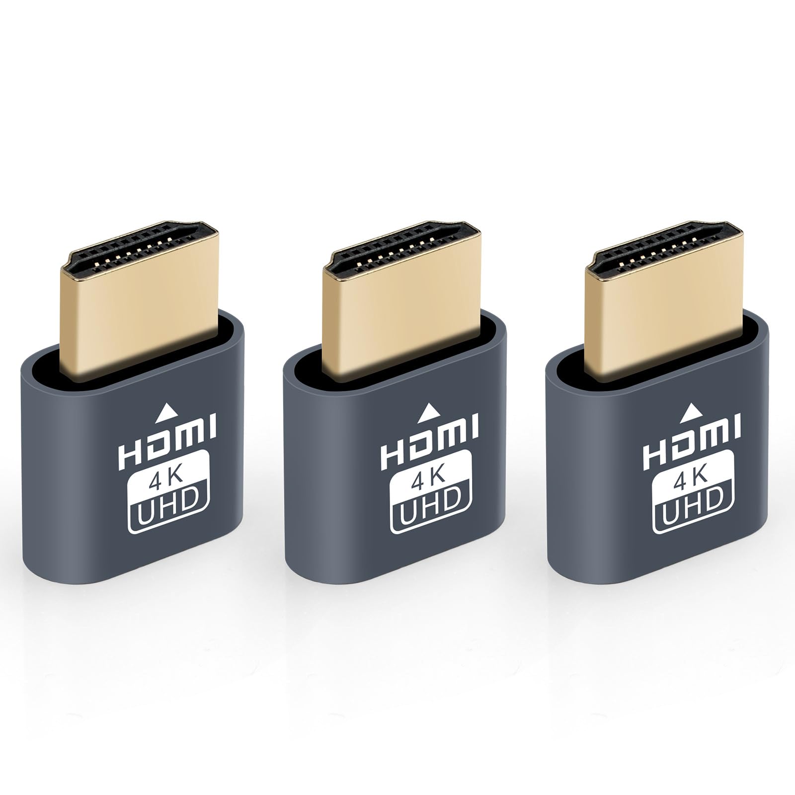 AXFEE HDMI Dummy Plug, 3Pezzi 4K@60Hz 3840x2160 Monitor Virtuale, Emulatore HDMI Wireless Portatile, per notebook, proiettori, TV, computer, monitor