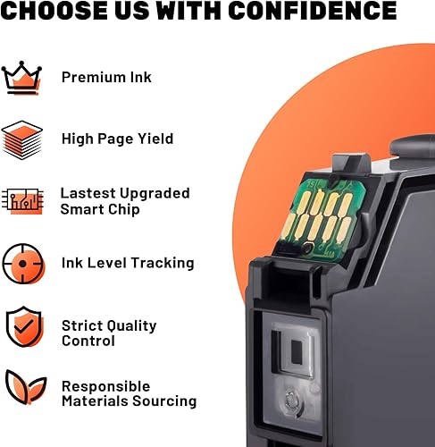 Miniatura 4 de COCCINK Cartuchos de tinta remanufacturados para Epson 410XL 410 XL T410XL XP-7100 Cartuchos de tinta XP-830 XP-640 XP-630 XP-530 XP-635 para