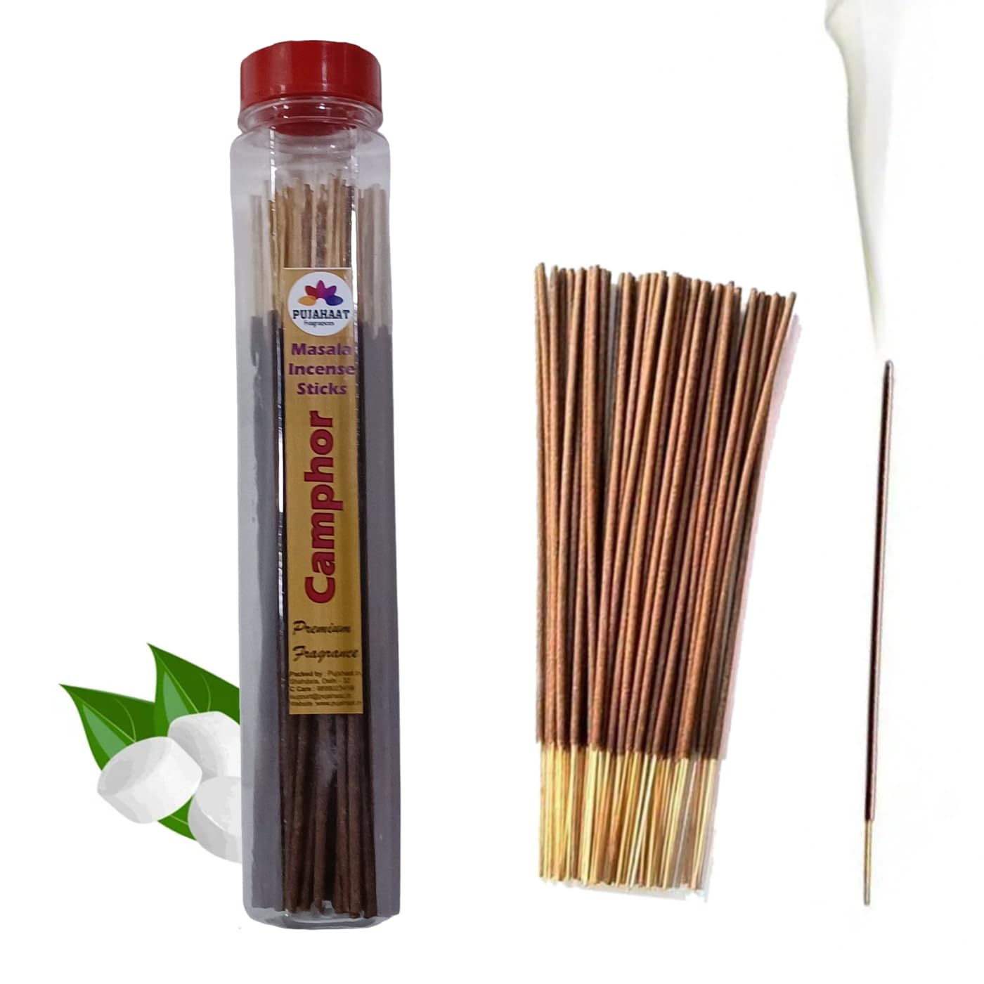 Pujahaat Premium Scented Incense Stick Masala Agarbatti | No Charcoal Incense Sticks, 100% Herbal Fragrance Agarbatti, 0% Sulphates Camphor Fragrance (1)-image-43