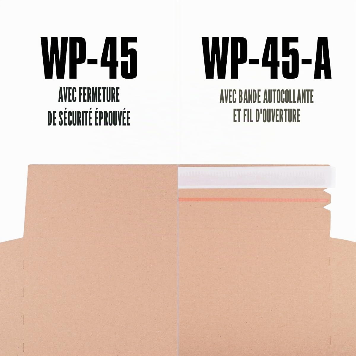 verpacking Cartons d’expédition DHL Petit colis Premium avec bande adhésive et fil d’ouverture 350 x 250 x 80 mm marron WP-45-A carton DHL emballage 50 pièces