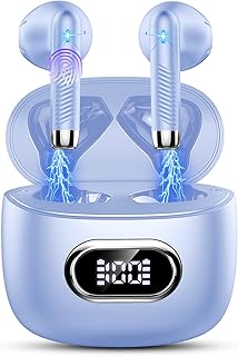 Wireless Earbuds, Bluetooth 5.3 Headphones Mini Wireless Headphones In Ear with ENC Noise Cancelling Mic, 42H Bluetooth Earbuds with HiFi Stereo Bluetooth Earphones IP7 Waterproof, LED Display