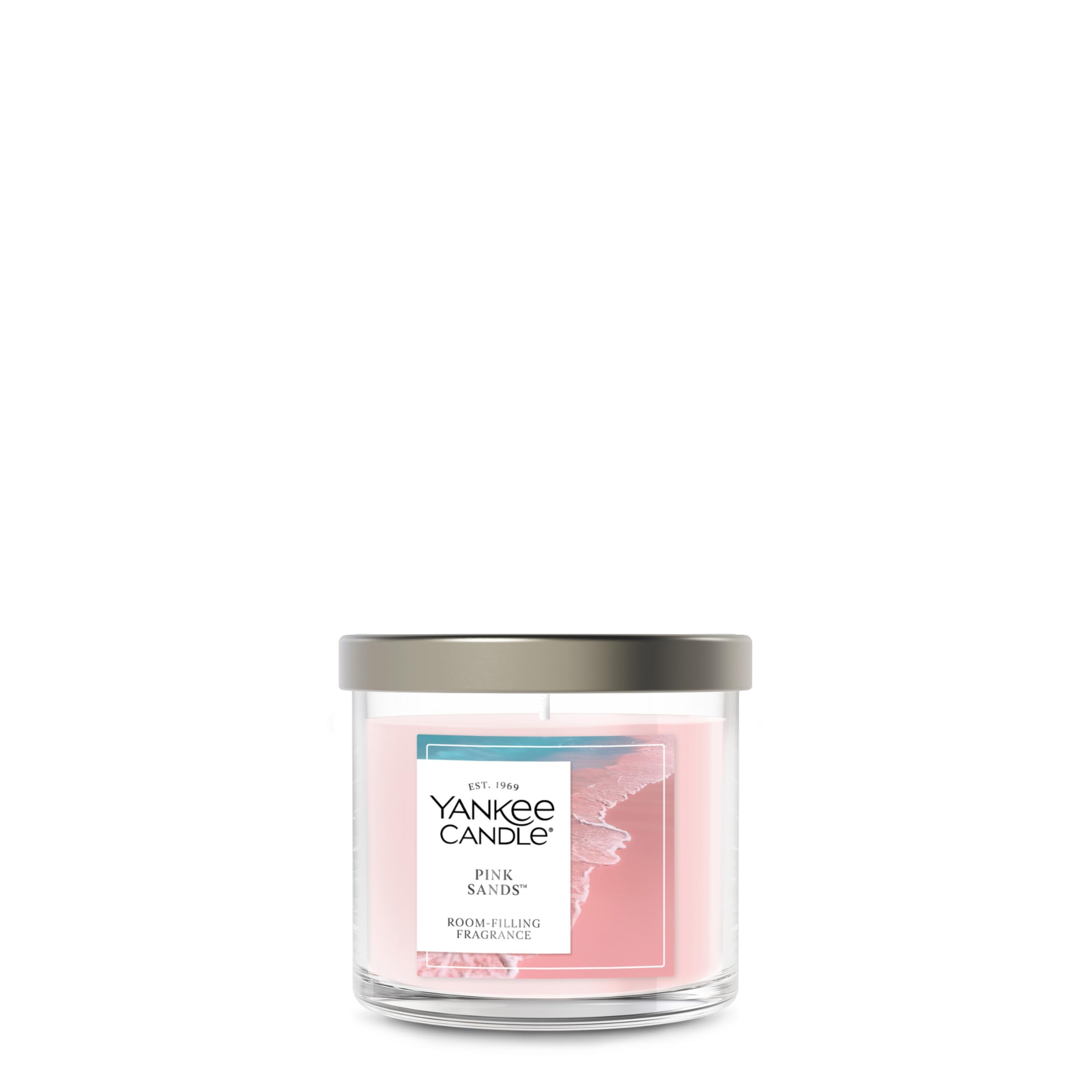 Yankee Candle Small Tumbler Scented Candle with up to 40 Hour Burn Time, Premium Plant Wax Blend for Consistent Burn, 4.3 oz Tumbler Candle with Room Filling Fragrance, Pink Sands