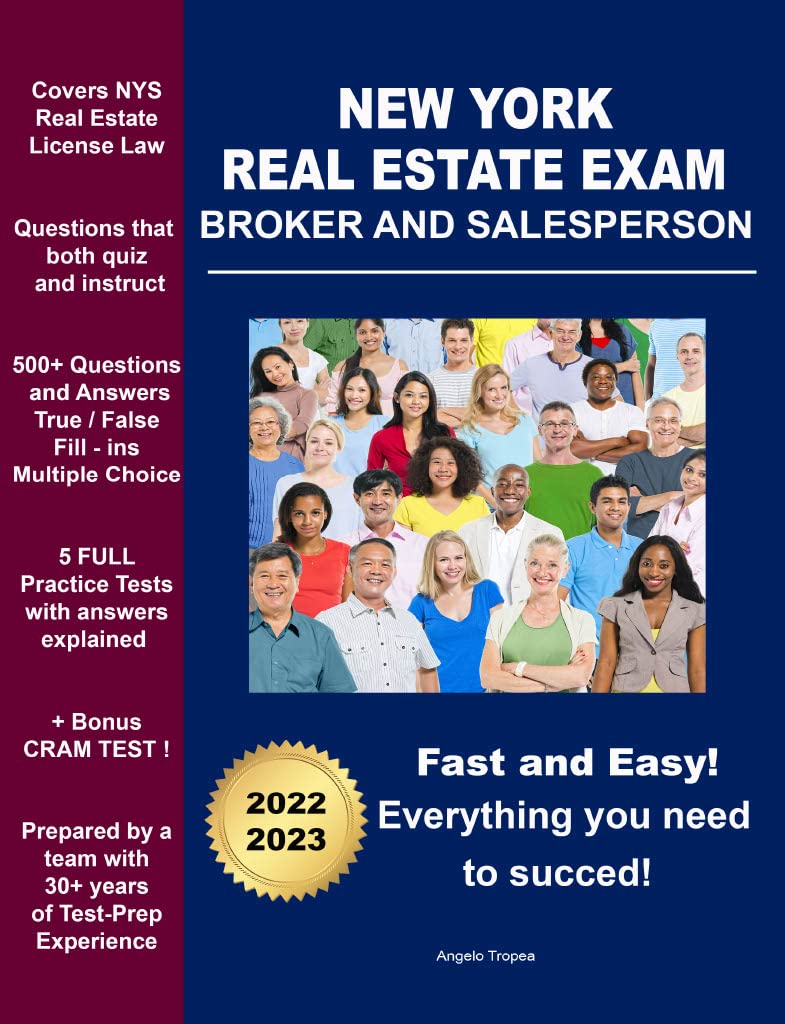 NEW YORK REAL ESTATE EXAM BROKER AND SALESPERSON FAST AND EASY! Everything you