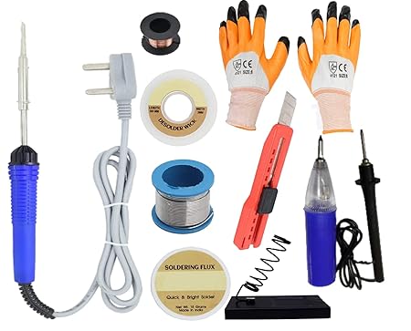 Aldeco: Complete Soldering Kit for Expert Electronics Assembly and Repair with Precision Tools and Accessories. (10 in 1 Kit)