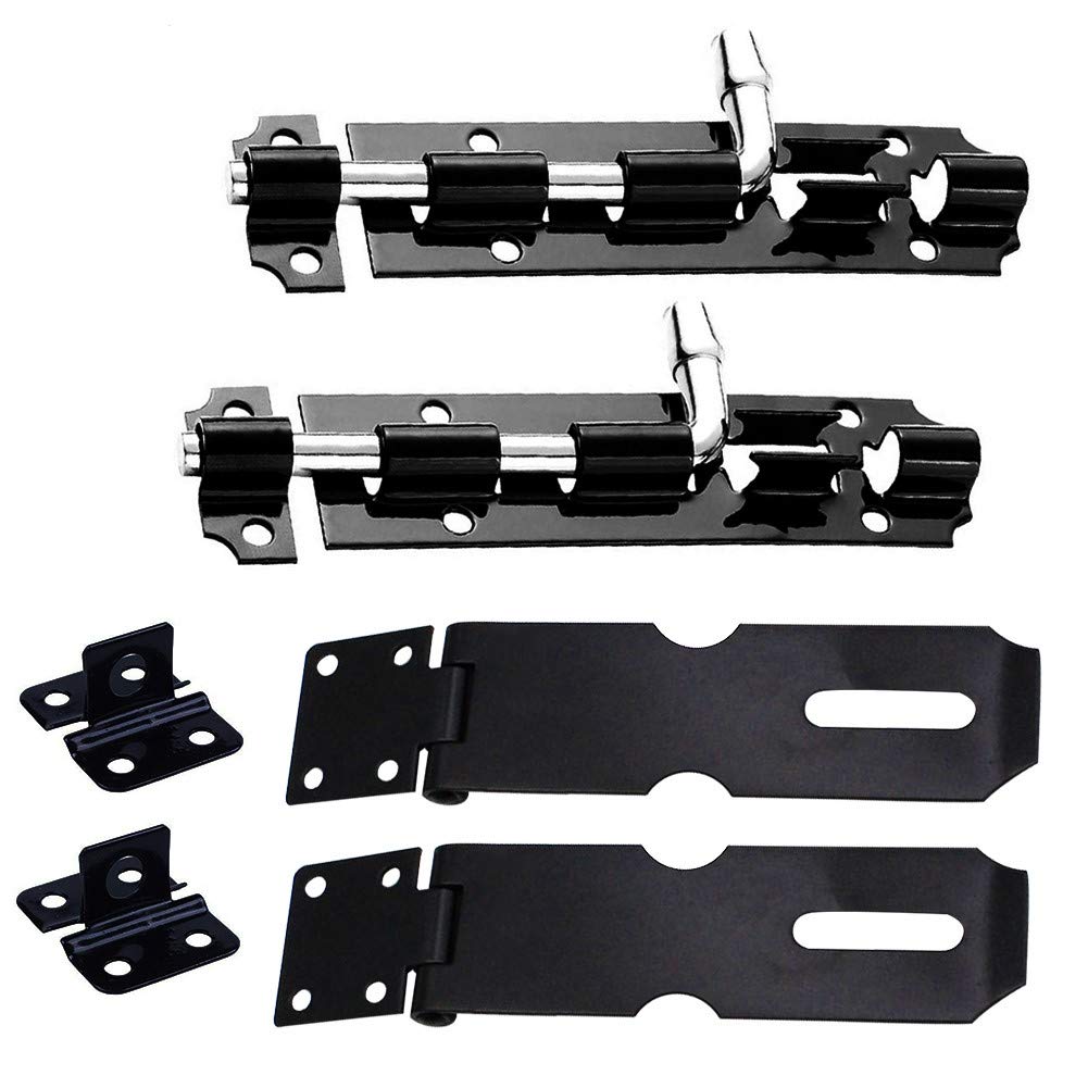 Buy Sliding Door Bolt, FANDE 4 x Barrel Slide Lock, 4 x Door Latch Hasp