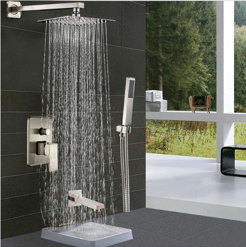 Fini les jets faibles avec ce set de douche pluie 30,5 cm Gowe et son mitigeur mural