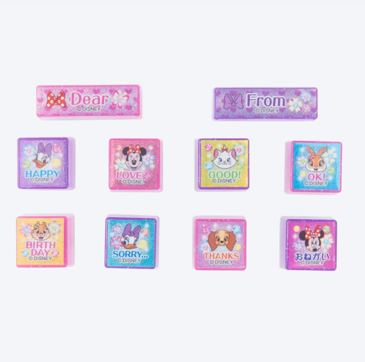 Amazon.co.jp: ミニーマウス デイジーダック スタンプセット マリー
