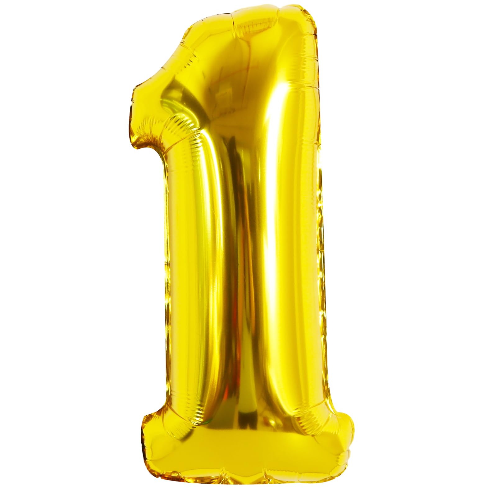 TONIFUL 16 Inch Gold Number 1 Balloon for 1st Birthday Party Decorations